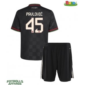 Bayern Munich Aleksandar Pavlovic #45 Tredjeställ Barn 2025-26 Kortärmad (+ Korta byxor)